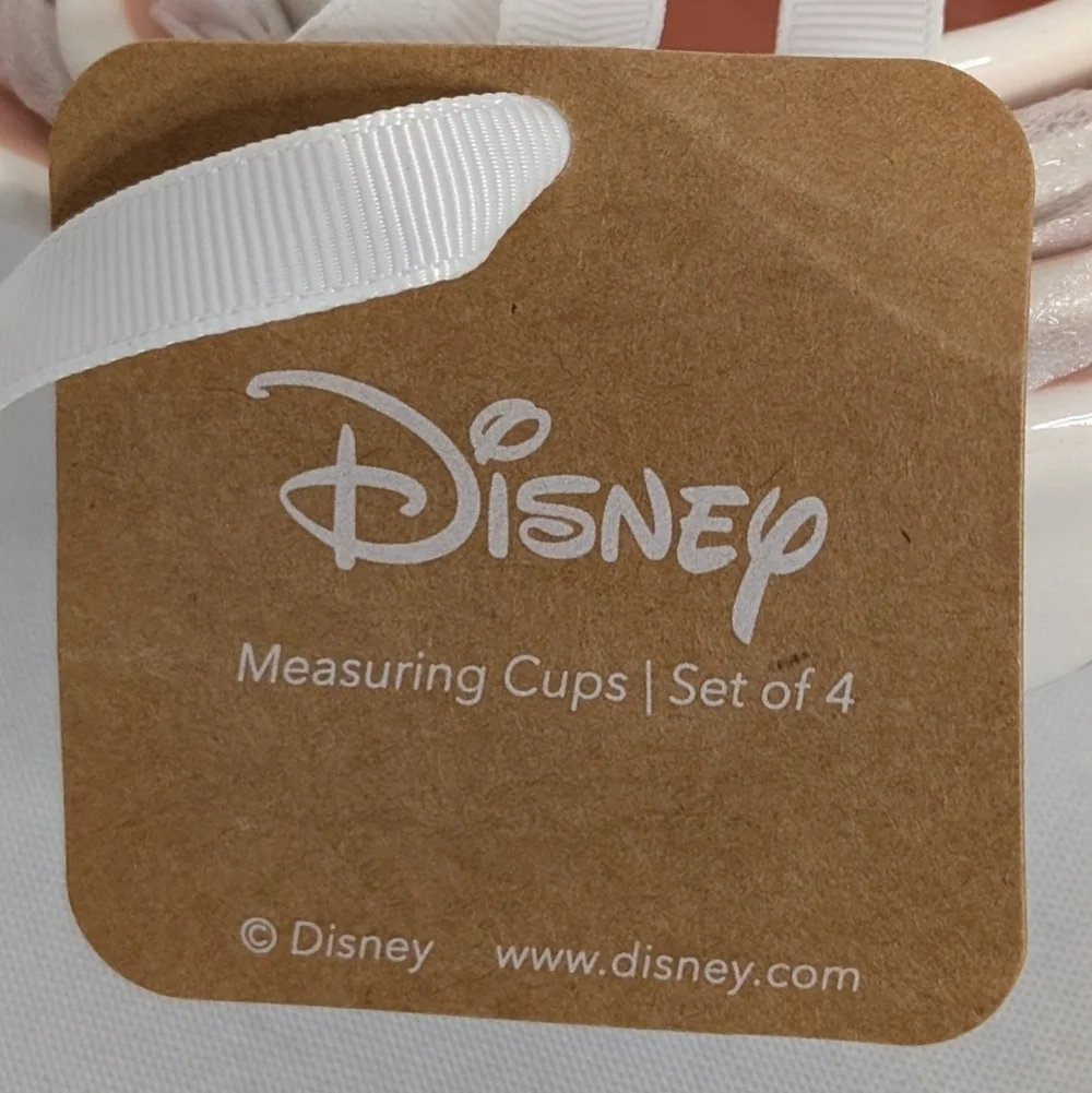 Disney Rae Dunn Tinkerbell Stacked Nesting Measuring Cups Pink Handle NWT